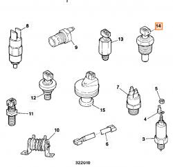 JRH0089 Датчик температуры воды JRH0089 JCB